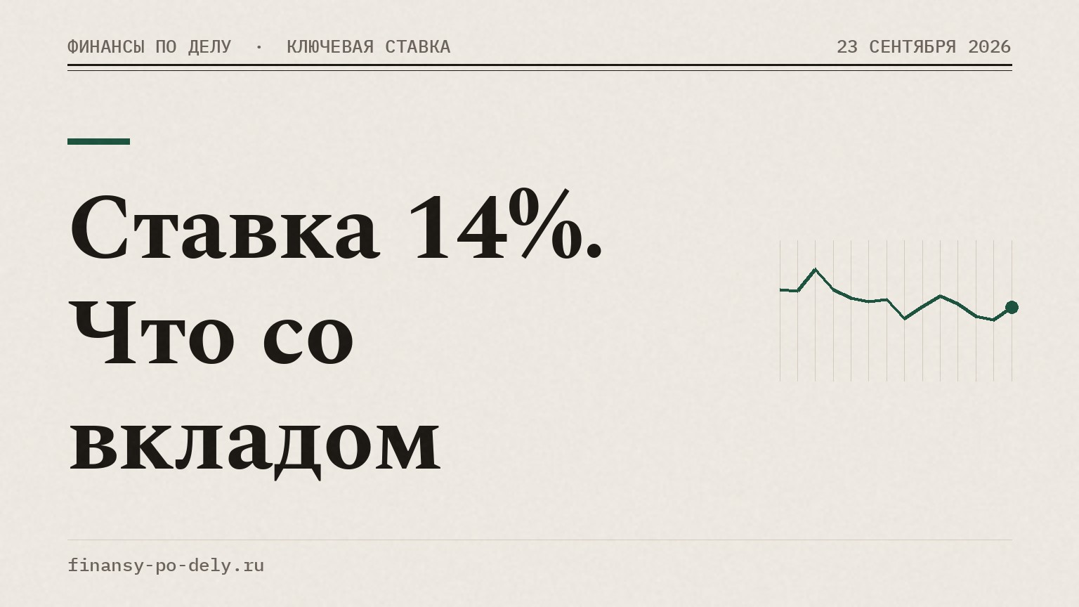 Ставка 14%. Что со вкладом